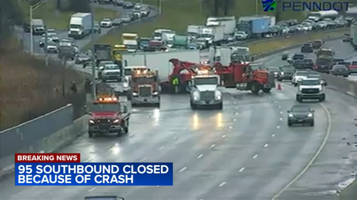 I-95 Southbound Lanes Shut Down Following Philadelphia Collision