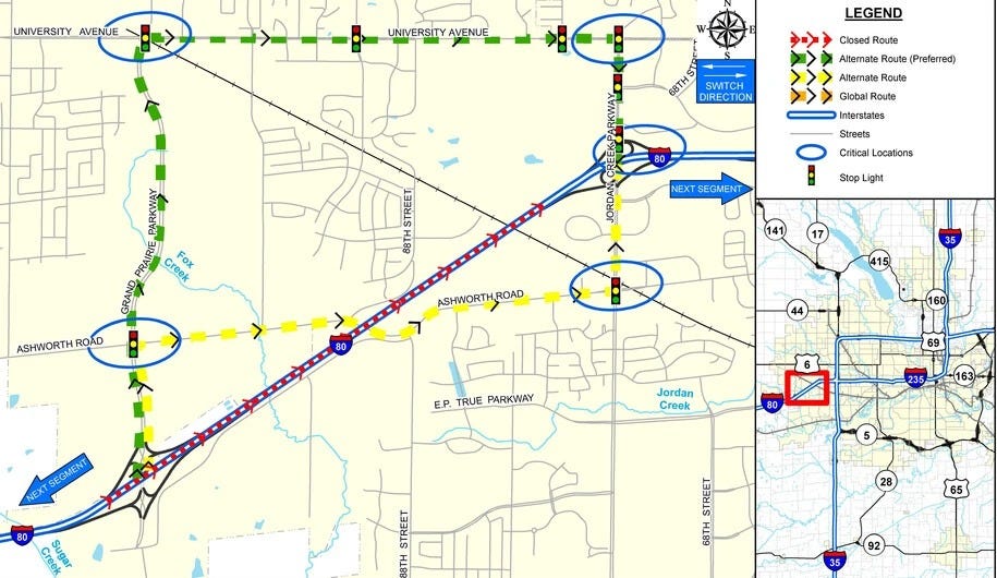 Eastbound I-80 Nighttime Closures Scheduled for Reconstruction Work
