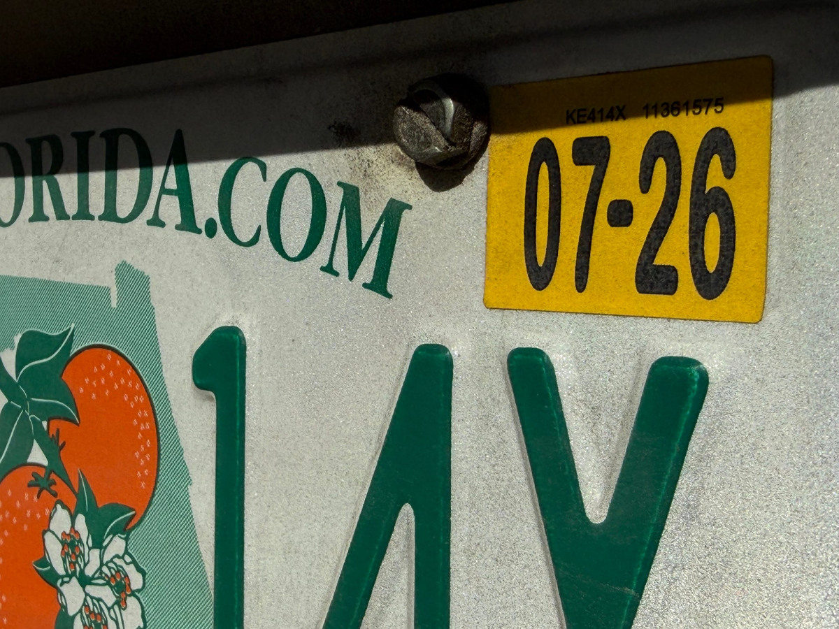 Florida Considers Eliminating License Plate Registration Stickers