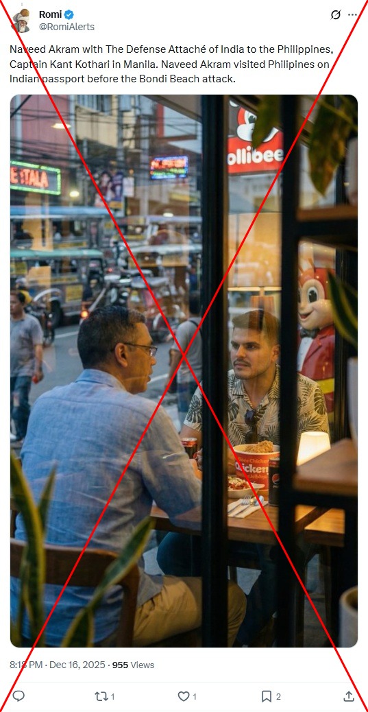 AI-Generated Image Falsely Links Bondi Beach Attack Suspect to Indian Official