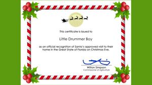 Florida Offers Official Santa Clearance Certificates for Christmas Eve