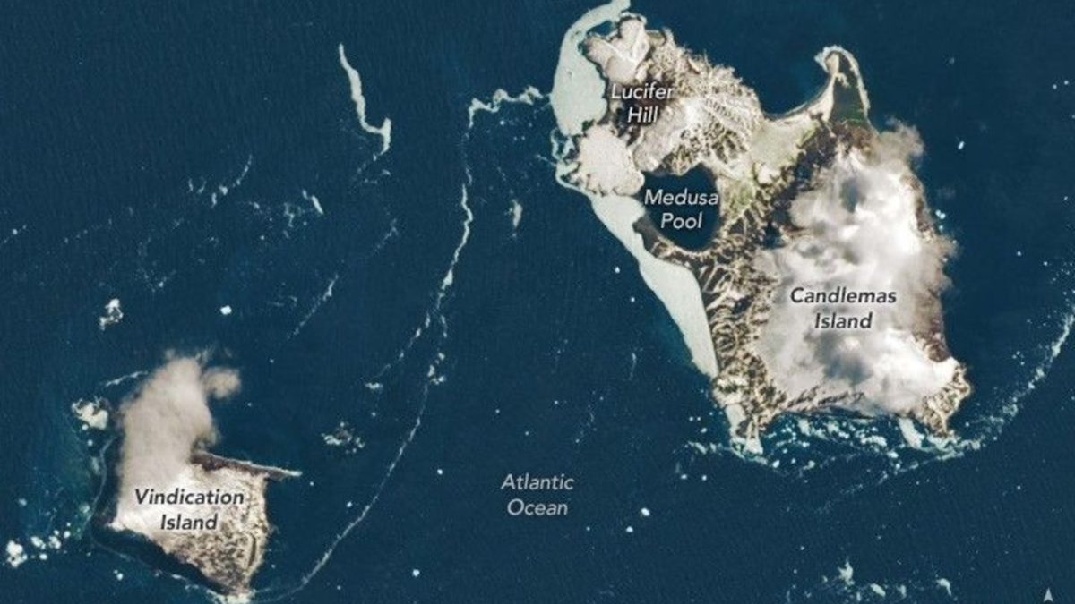 Satellite Reveals Remote Volcanic Islands in South Atlantic
